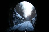 Trať smerujúca z tunela do Utekáča, 21.1.2006, © Ing. Marián Šimo