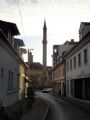 Eger: celkový pohled na minaret z uličky Torony utca	30.9.2011	. © Jiří Mazal