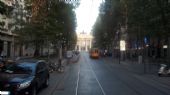 Milano: několik let stará tramvajová trať na Via Piermarini s bránou Porta Sempione v pozadí	16.8.2012	 © 	Jan Přikryl