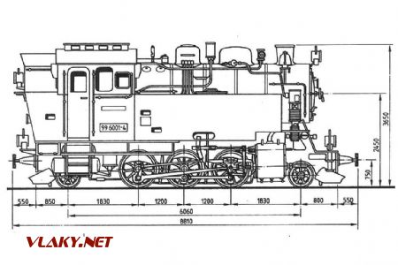 Typový list lokomotivy 99.6001; zdroj: sbírka Pavel Stejskal