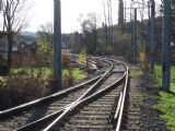 18.11.2016 - Altchemnitz: několik desítek metrů za zastávkou se tramvajová trať napojuje na majetek DB Netz © Dominik Havel
