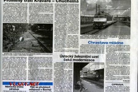 21.9.2005 - Ostrava: vyšla má fotografie v týdeníku Železničář o konci spojení Ostravy s Bratislavou © Karel Furiš