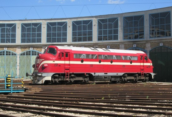 Budapešť- múzeum železničnej histórie- historický MÁV M61.020- 50 ročný NOHAB , 10.5.2014, © Juraj Földes 
