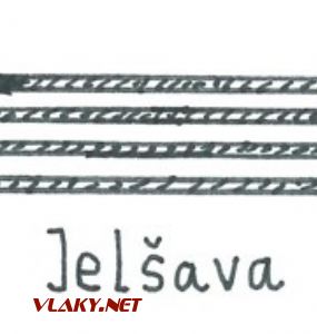 Jelšava, Plán koľajiska stanice; 06.07.2016 © Michal Čellár
