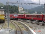 Odstavená vlaková súprava v žst. St. Moritz, 26.7.2005, St.Moritz