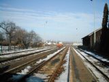 žst. Vráble: príchod osobného vlaku z Moraviec, 10.2.2003, © Tomáš Rotbauer