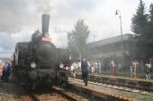 Mimoriadny parný vlak dorazil do Handlovej, 27.8.2006, žst. Handlová, © Ing. Marián Šimo