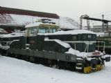Žilinská žehlička si chladí motory po dobre vykonanej práci na spádovisku, resp. na Mn vlakoch.