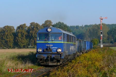 29.9.2017 - Niwnice SU46-034 s nákladním vlakem z Weglince do Rakowic Wielkich @ Tomáš Ságner
