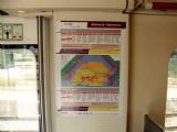 07.06.07 - Blanes: interiér hlavového vozu 7-447-052-2 EMB - schéma sítě Rodalies © PhDr. Zbyněk Zlinský