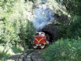 18.08.2007 - Tanvald: 715.003-0 na postrku zvláštního vlaku Railtrans do Harrachova mizí v tunelu © PhDr. Zbyněk Zlinský