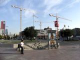 10.06.2007 - Barcelona: vchod do stanice metra ''Plaça Espanya'', v pozadí býčí aréna v rekonstrukci © PhDr. Zbyněk Zlinský