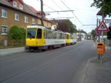 Berlin- souprava tramvají T6A2 BVG na lince 62 těsně před konečnou Mahlsdorf. 01.09.2007© Ing. Jan Přikryl