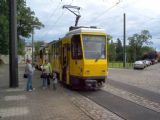 Berlin- vlak linky 68 v čele s vozem číslo 5116 BVG z roku 1988 právě přijel na konečnou Alt Schmöckwitz. 01.09.2007© Ing. Jan Přikryl