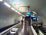 Paris- stanice metra Gambetta linky 3bis, vpravo patrný původní tunel metra, dnes přestupní chodba, toho času. v rekonstrukci. 02.09.2007© Ing. Jan Přikryl