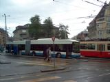 Zürich - rok starý trolejbus Hess číslo 155 VBZ čeká na konečné linky 31 Hegibachplatz. 04.09.2007© Ing. Jan Přikryl