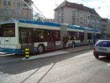 Zürich - dvoukloubový trolejbus Hess ev. čísla 61 stojí na konečné linky 31 Hegibachplatz. 04.09.2007© Ing. Jan Přikryl