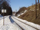 16.2.2006 - Nástupište zastávky, smer Prievidza © Ing. Tomáš Rotbauer