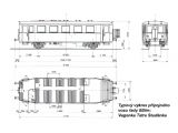 Typový výkres vozu řady CDlm/BDlm 1956 - 1957 © Vagonka Tatra Studénka