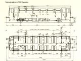 Typový výkres motorového vozu řady 810 (ex M 152.0) © ČKD Vagonka