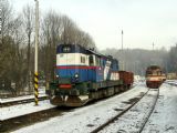 20.12.2007 - Tanvald: 743.010-1 na posunu a 854.212-8 coby druhá část rozděleného Os 16211 Liberec - Kořenov © PhDr. Zbyněk Zlinský