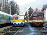 14.1.2008 - Jeseník - příjezd os ze Zlatých Hor a R do Ostravy - 810 508 a 943 006 © Karel Furiš