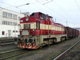 09.02.2008 - Hradec Králové hl.n.: 730.010-6 s manipulačním vlakem (a logy ČD Cargo) © PhDr. Zbyněk Zlinský