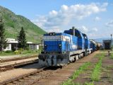 03.05.2008 - Slavec jaskyňa: dvojice ''malých somárů'' 736.014-2 + 736.007-6 v čele Pn 61300 © PhDr. Zbyněk Zlinský