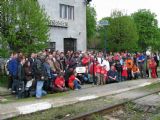 03.05.2008 - Slavošovce: společné foto účastníků narozeninové jízdy VLAKY.NET © PhDr. Zbyněk Zlinský