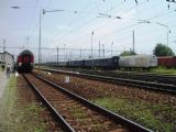 Vrútky nákladná stanica, historické vagóny od vlaku z Čadce, a naľavo klasické od rýhlika zo Zvolena. 31.5.2008 © Ľuboš Chmatil