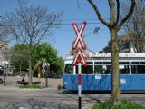 Zürich- zabezpečení běžné tramvajové trati v se starou tramvají typu ''Mirage''. 07.05.2008 © Lukáš Uhlíř	