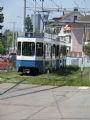 Zürich- změna pravostranného provozu na levostraný u zastávky Schwammendingenplatz s tramvají řady 2000. 07.05.2008 © Lukáš Uhlíř	