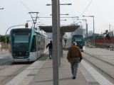 Barcelona- konečná tramvaje T4 systému Trambesós Sant Andriá de Besós s tramvajemi Alstom Citadis. 15. 05. 2008 © Lukáš Uhlíř