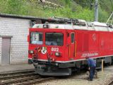 Berninabahn- lokomotiva Gem 4/4 802 RhB v depu Poschiavo. 16.05.2008 © Lukáš Uhlíř