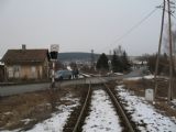 Breznička - Priecestie v km 12,110, VÚD s výstražníkmi AŽD, 14.2.2006, © Tomáš Rotbauer