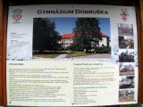 07.09.2008 - Dobruška: zastavení č. 1, Gymnázium Dobruška - informační tabule © PhDr. Zbyněk Zlinský