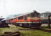 18.7.1992 Zvolen –  pomarančový expres pripravený na odchod  © Gyorgy Róbert