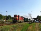 7.9.2008 žst. Nemotice, posun soupravy ze čtvrté na šestou kolej © Stanislav Plachý