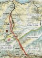 03.06.2007-Mapa Lötschberg-Basiských tunelov /červeno/ a starý Lötschbergský tunel /čierno/ z katalógu VIA SBB