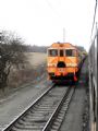 07.04.2007 - úsek Moravičany - Červenka: 721.203-8 s vozy od sanačního komplexu AHM 800 R Plasser & Theurer (z okna R 625 ''Vsacan'') © PhDr. Zbyněk Zlinský