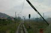 Vjezdové návěstidlo stanice Alipašin Most na předměstí Sarajeva. 21.9.2007 © Elmir Vejzović