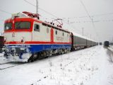 Nákladní vlak, složený z nových vozů ŽFBH je připraven k odjezdu na nákladovém nádraží Rajlovac. 15.2.2008 © Mirsad Hušković