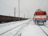 Nákladní vlaky na nádraží Rajlovac Teretna. 15.2.2008 © Mirsad Husković