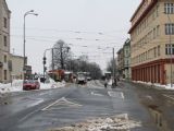 25.02.2009 - Liberec: vůz č. 55 (T3m) jako spoj linky 5 jedoucí od Viaduktu na zastávce Nádraží © PhDr. Zbyněk Zlinský