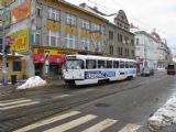 25.02.2009 - Liberec: vůz č. 55 (T3m) jako spoj linky 5 prodloužený k Viaduktu na zastávce Rybníček © PhDr. Zbyněk Zlinský