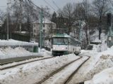 25.02.2009 - Liberec: dvojice vozů č. 74 (T3m) + 72 (T3m) linky 11 přijíždí od Liberce na zastávku Nová Ruda © PhDr. Zbyněk Zlinský