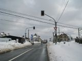 25.02.2009 - Liberec: ''chráněný přejezd'' trati linky 11 u zastávky Nová Ruda © PhDr. Zbyněk Zlinský