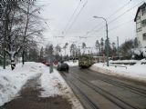 25.02.2009 - Liberec: dvojice vozů č. 50 (T3M) + 76 (T3M) na konečné linky 3 Lidové sady odjíždí na smyčku © PhDr. Zbyněk Zlinský