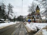 25.02.2009 - Liberec: konečná zastávka linek 1, 2 a 3 Lidové sady od smyčky © PhDr. Zbyněk Zlinský