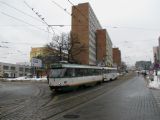 25.02.2009 - Liberec: dvojice vozů č. 83 (T3M) + 53 (T3M) na lince 3 přijíždí k zastávce Rybníček © PhDr. Zbyněk Zlinský